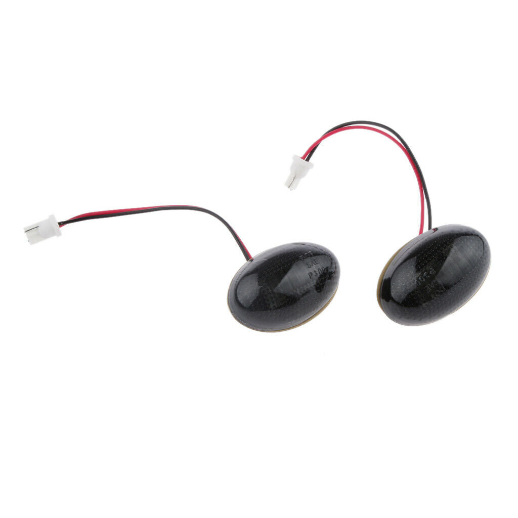 2pcs Red LED Side Marker Lights Smoked Lens for Ford F350/450 Series