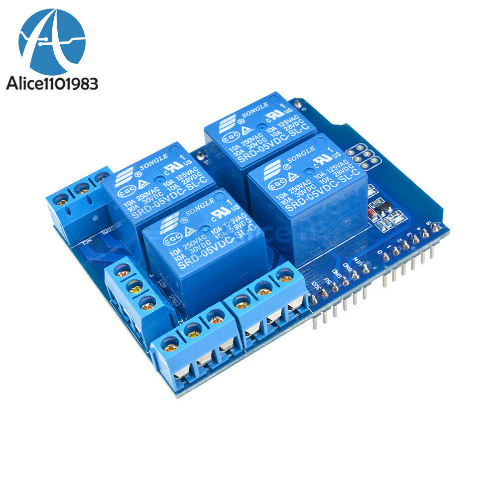 DC 5V 4 Channel Relay Shield Terminal Expended Board for Arduino UNO R3