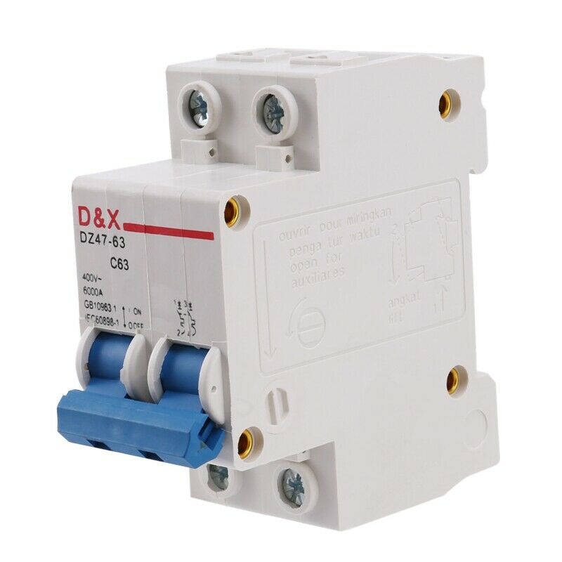 2P 63A DC400V MCB Solar Energy Photovoltaic (pv) Solar DC Circuit Breaker H2I6I6