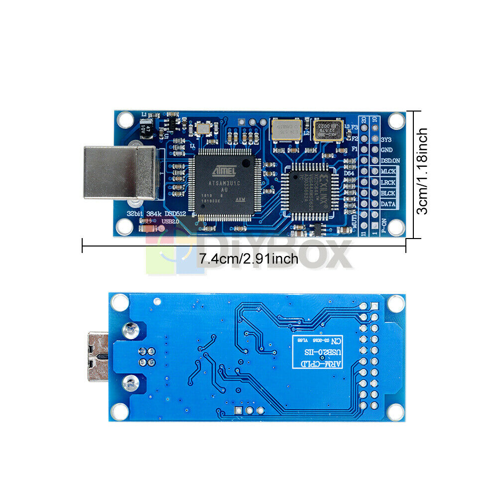 DU1 USB to IIS card base on Amanero usb iis card support dsd512,32b 384K New