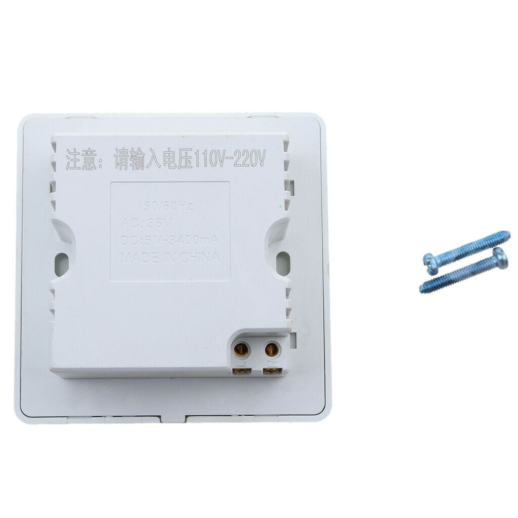 USB Wall Charger Outlet Power Socket Plate Panels Switch 3.4A 6 Port
