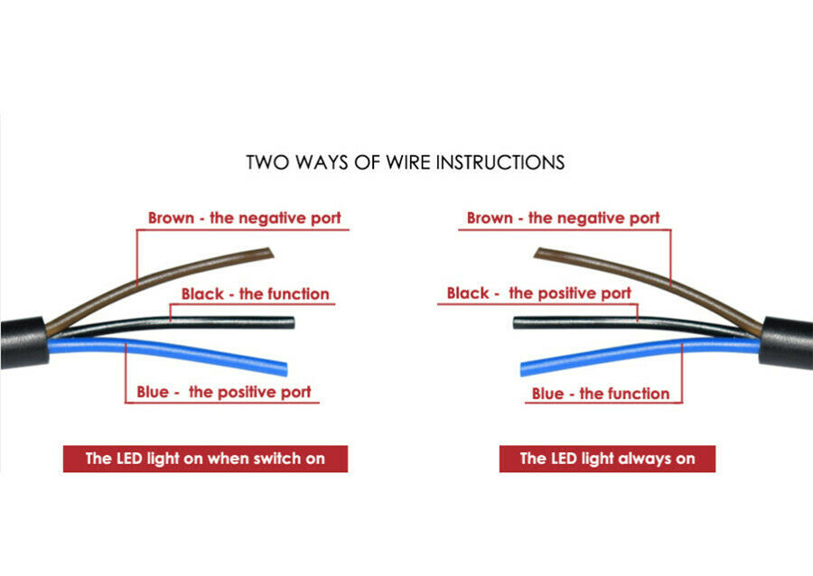 Water Resistant Left Side 3 Button Motorcycle Switch Momentary +Latching Action