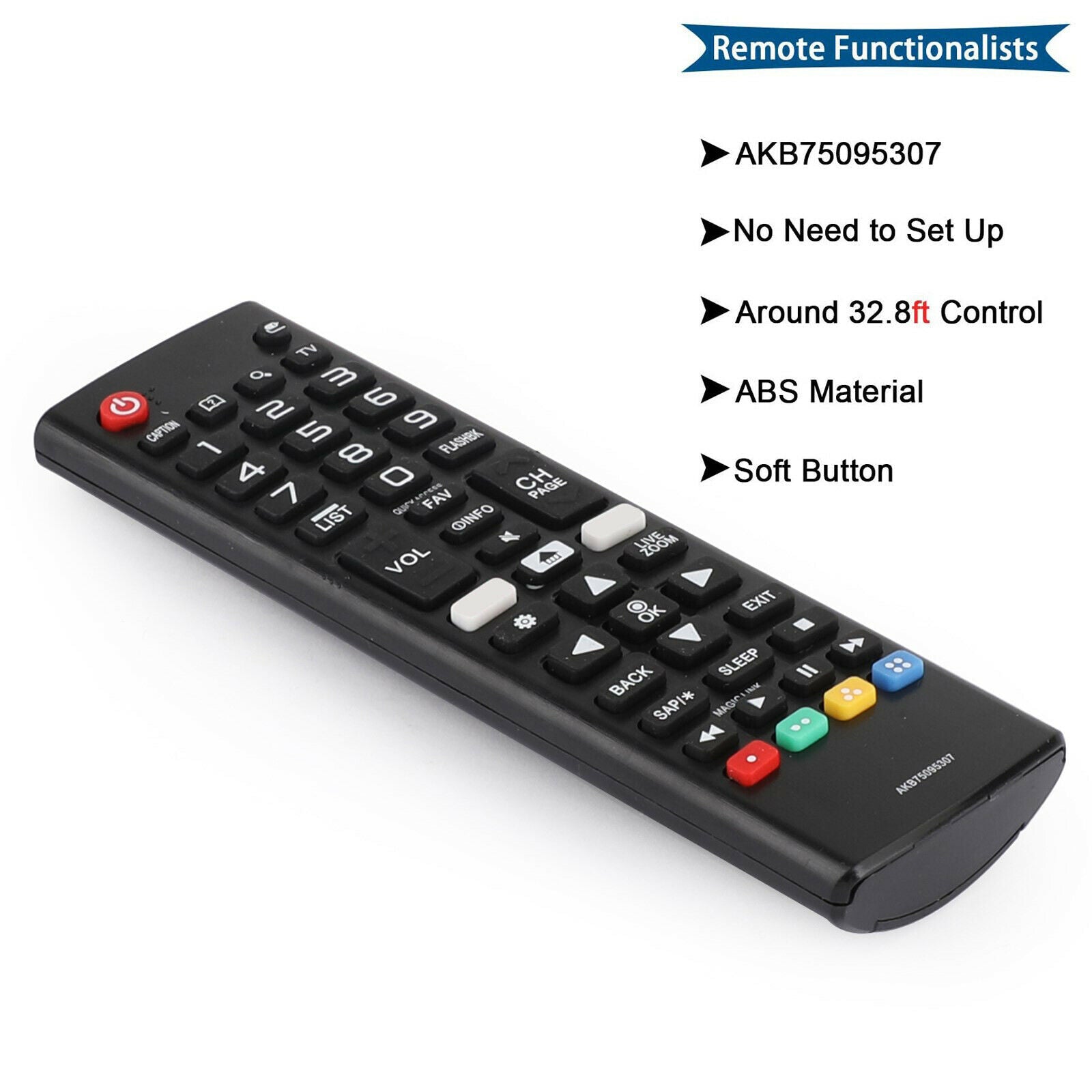 AKB75095307 Universal Remote Control fit for LG TV 32LJ550B 43UJ6200 6500 6560 N