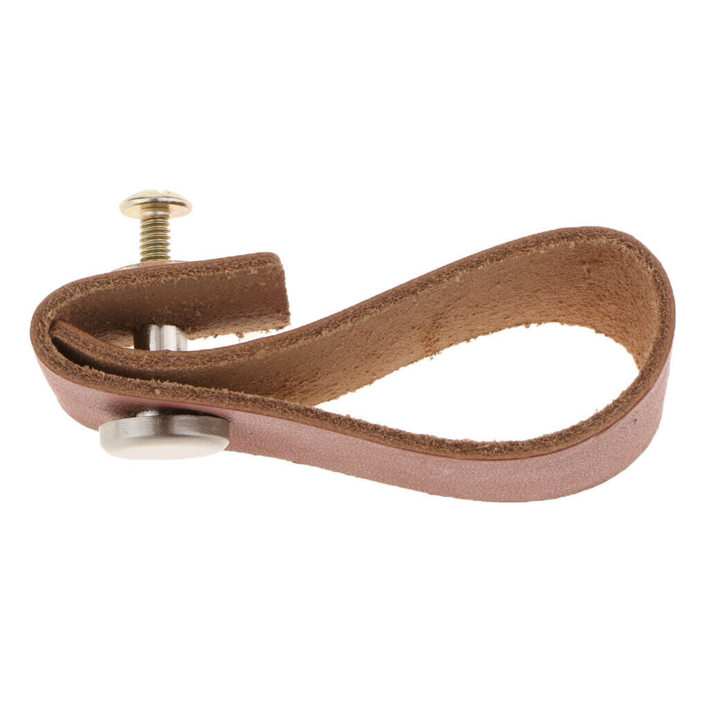 Set of 6 PU Leather Dresser Drawer Cabinet Pulls Closet Door Knob Handle