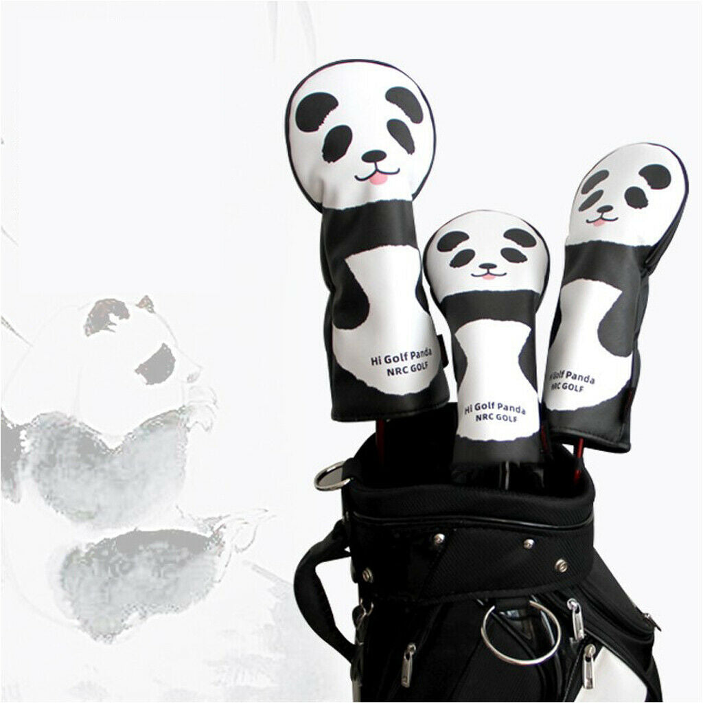 3pcs Golf Club Head Covers Golf Wood Driver Head Protective Replacement Part
