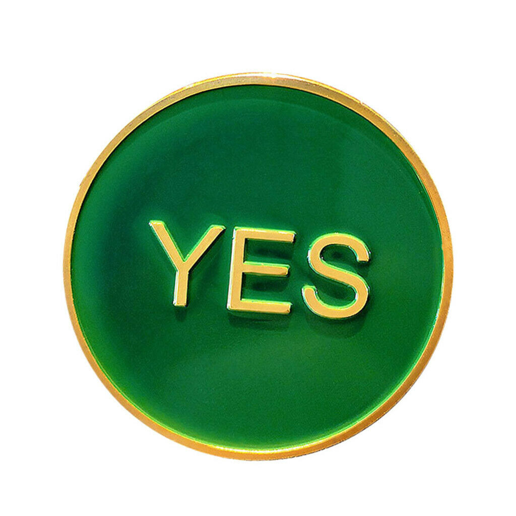 Commemorative Coin Souvenir Art Decision Making Coin Yes or No Green Red