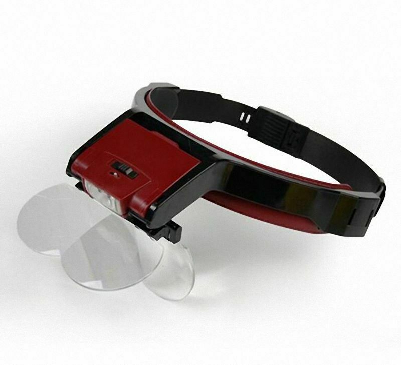 1 of Head Magnifier 4 Lenses Magnifying Glass LED light