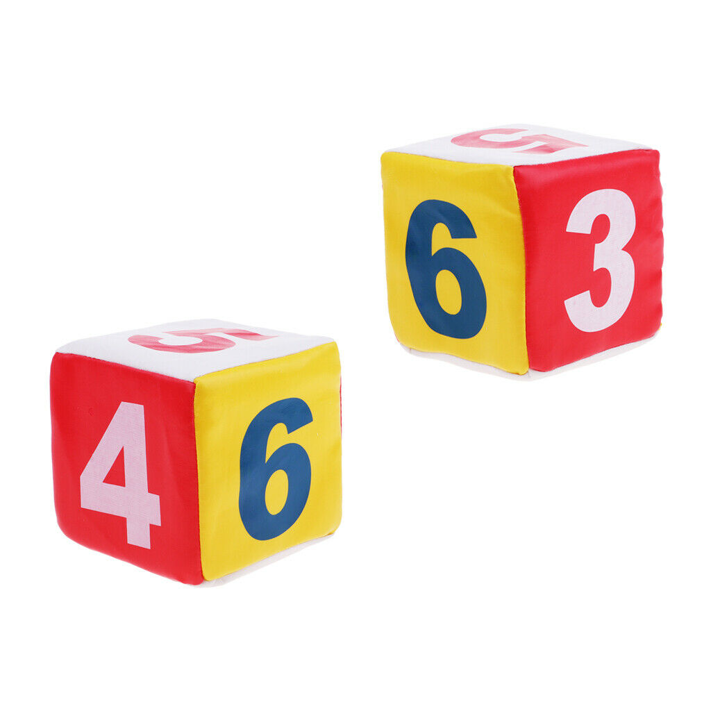 2xSponge Dice Spot Dice Cute Dice Bar Fun Decor Children Playing 1-6 Numbers