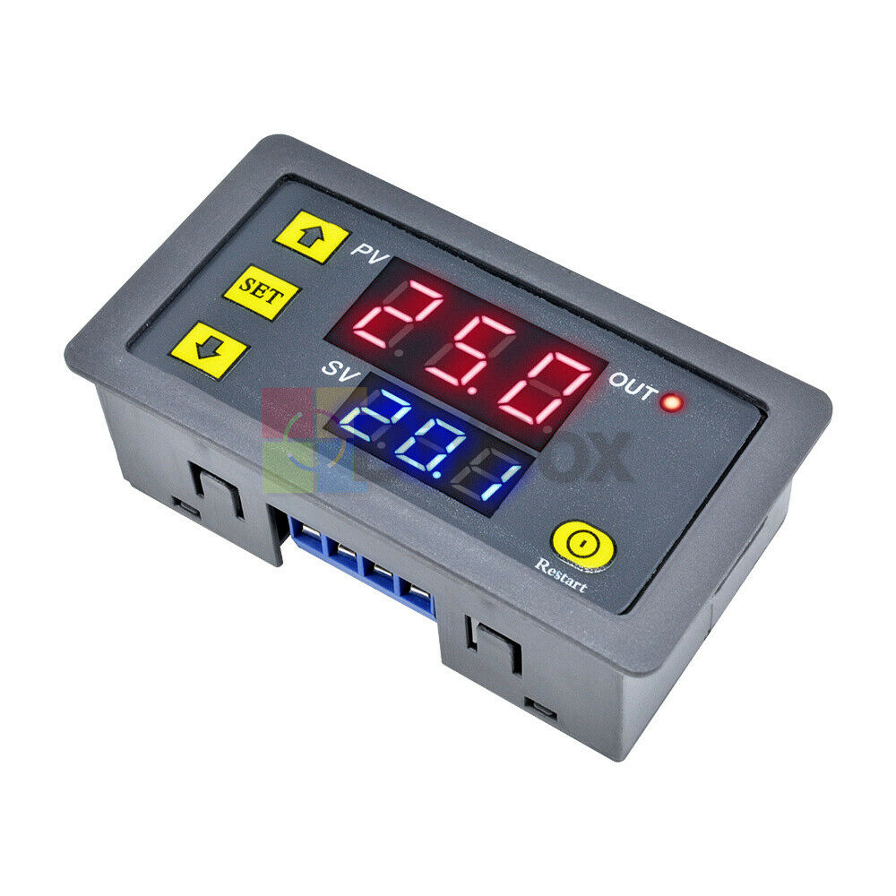 0-999 hours Timing Delay Relay Module 12V Digital Thermostat w/ LED Dual Display