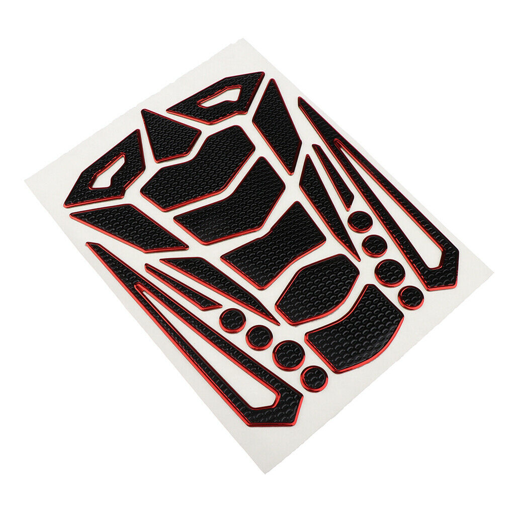 Anti-Slip Tank Pad Knee Protectors Gas Tank Stickers for Motorcycle Red