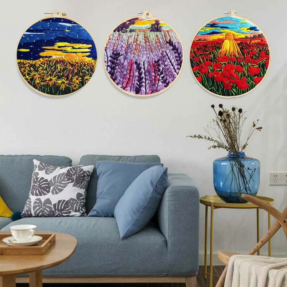 Accessories Flower Embroidery Needle Punch Cross Stitch Kit Embroidery Hoop