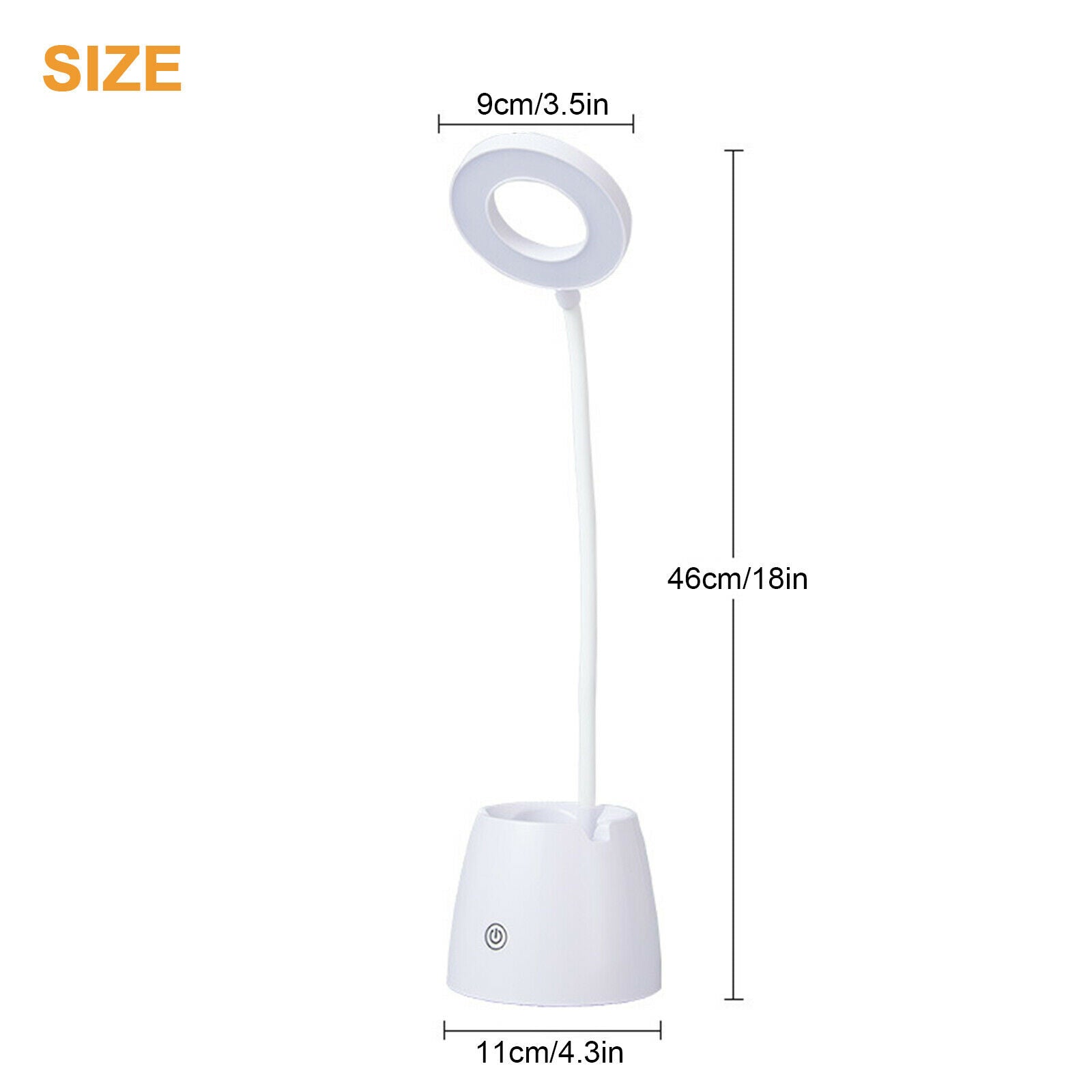 LED Desk Light Bedside Reading Lamp Dimmable Rechargeable Table Touch Control
