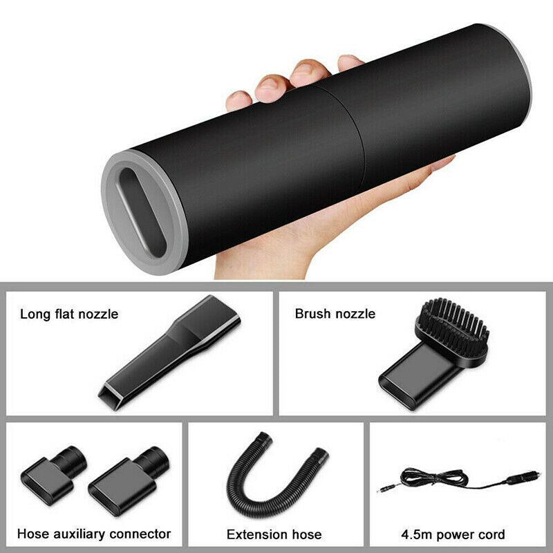 120W 12V Portable Handheld Car Vacuum Home Wet Dry Cleaner Rechargeable Duster