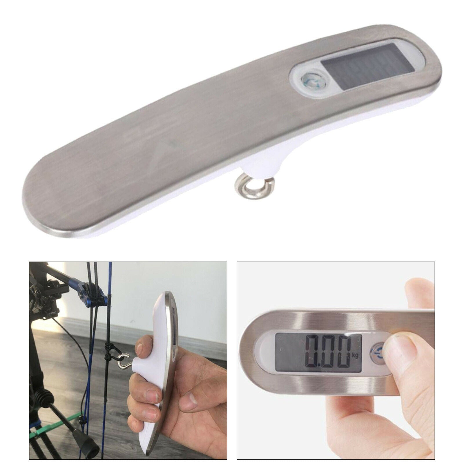 Portable Digital Bow Scale Compound Bow Arrows Recurve Measure Hunting 50kg