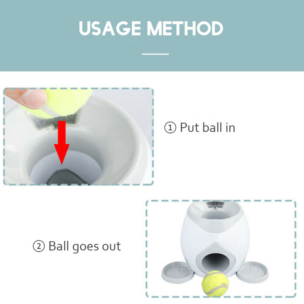 Automatic Pet Feeder Fetch Tennis Ball Launcher For Dog Training Game Toys Ball