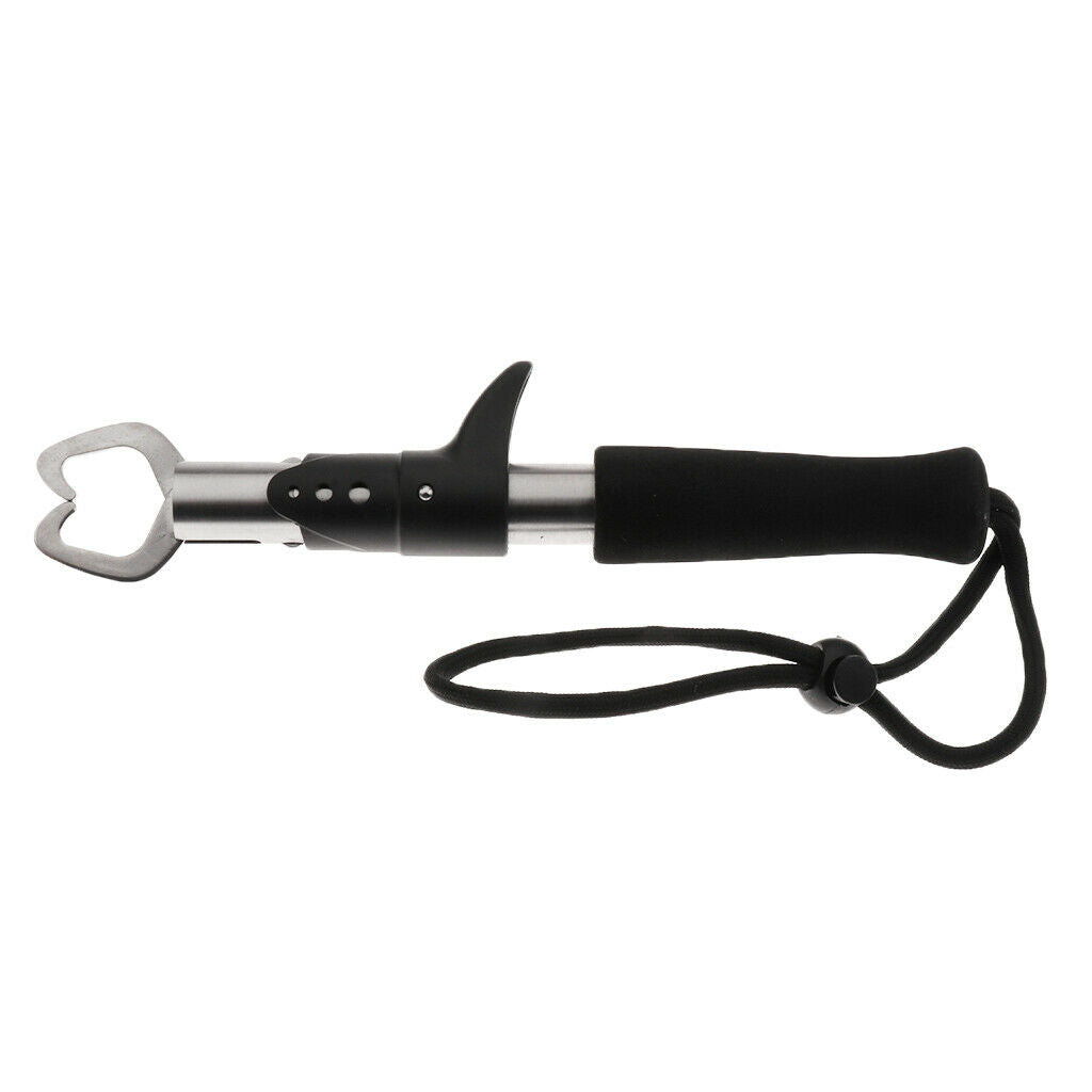 Portable Fish Lip Grabber Gripper Grip Tool Fish Holder with Lanyard Black