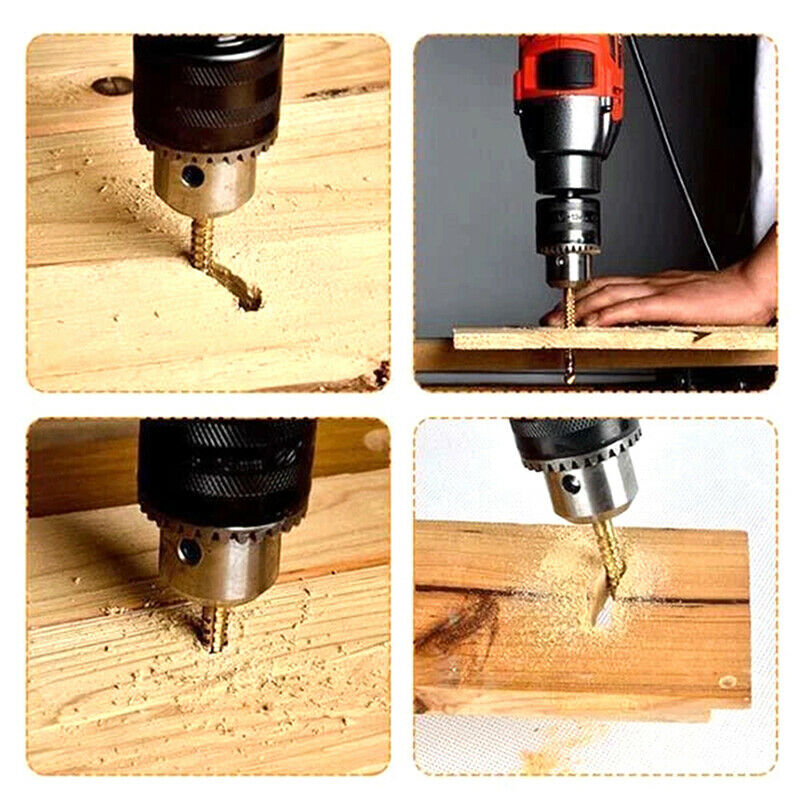 6pcs Drill Bits High Speed Steel Thread Spiral Screw Metric Composite Tap Dri TL