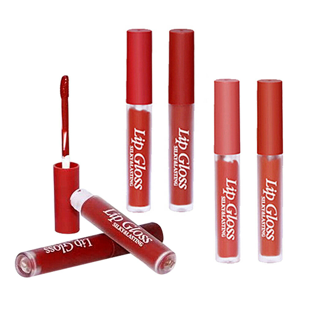 6 Packs Smooth Makeup Lip Gloss Hydrating Liquid Lipstick Lip Tint Stain