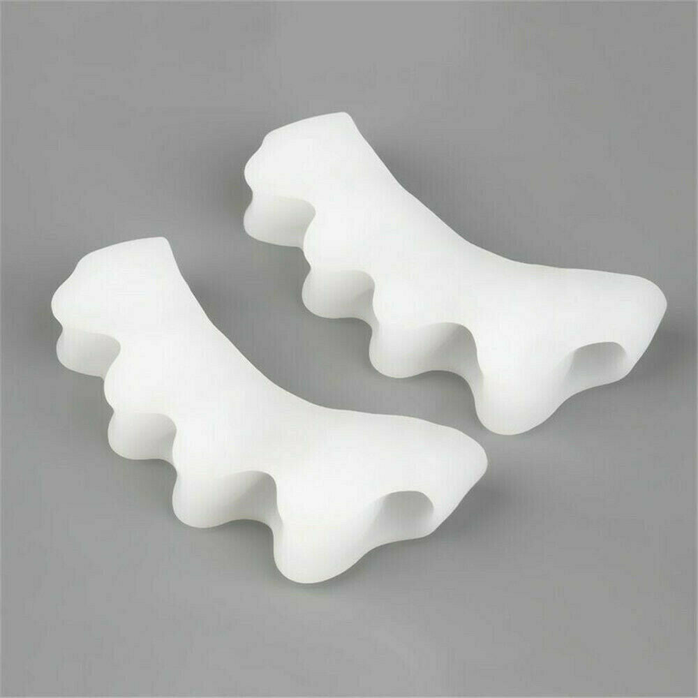 2X Silicone Gel Toe Spacer Separator Straightener Spreader Bunion Pain Relief ~