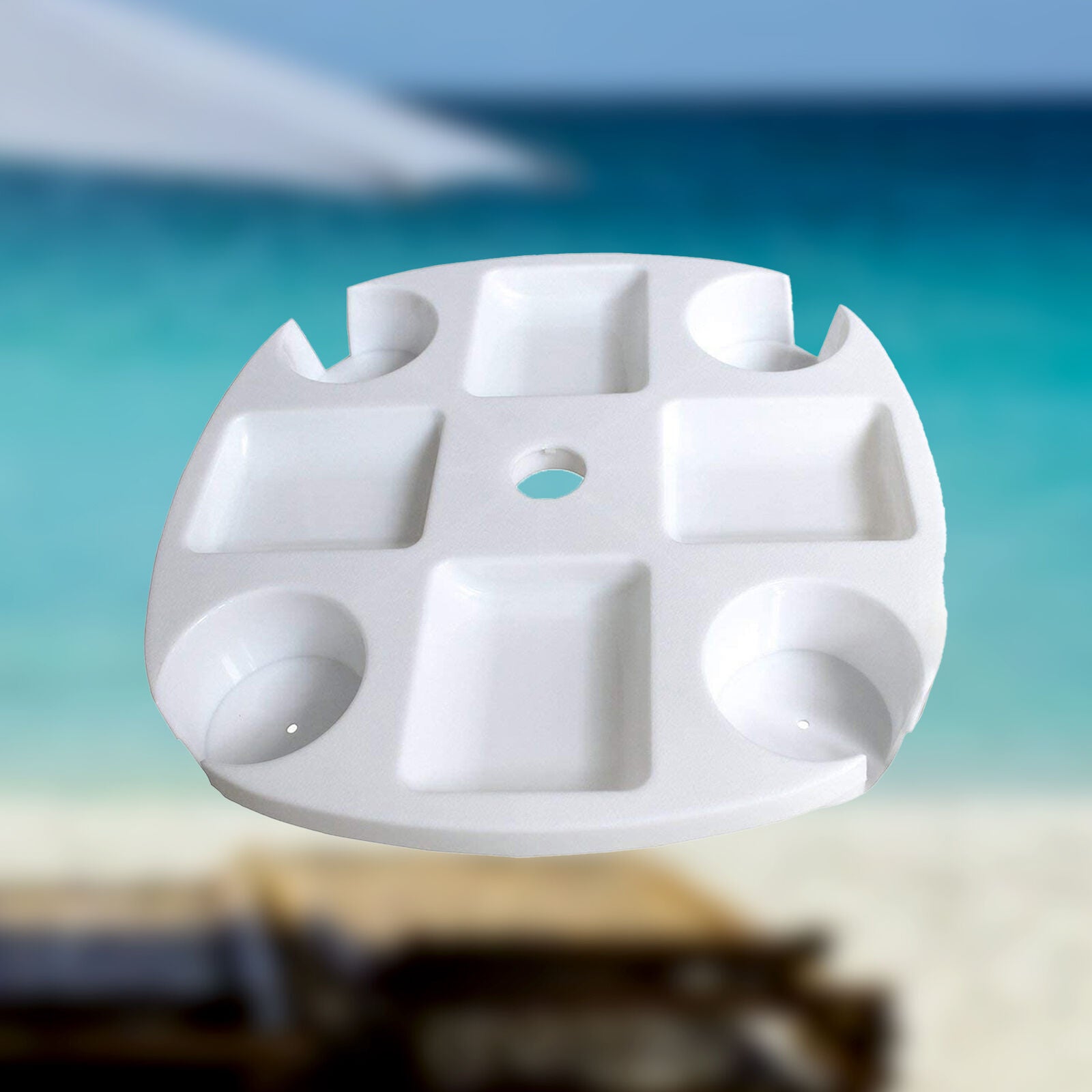 Patio Table Tray Solid Holding Foods Easily Install Versatile for Swimming Pool