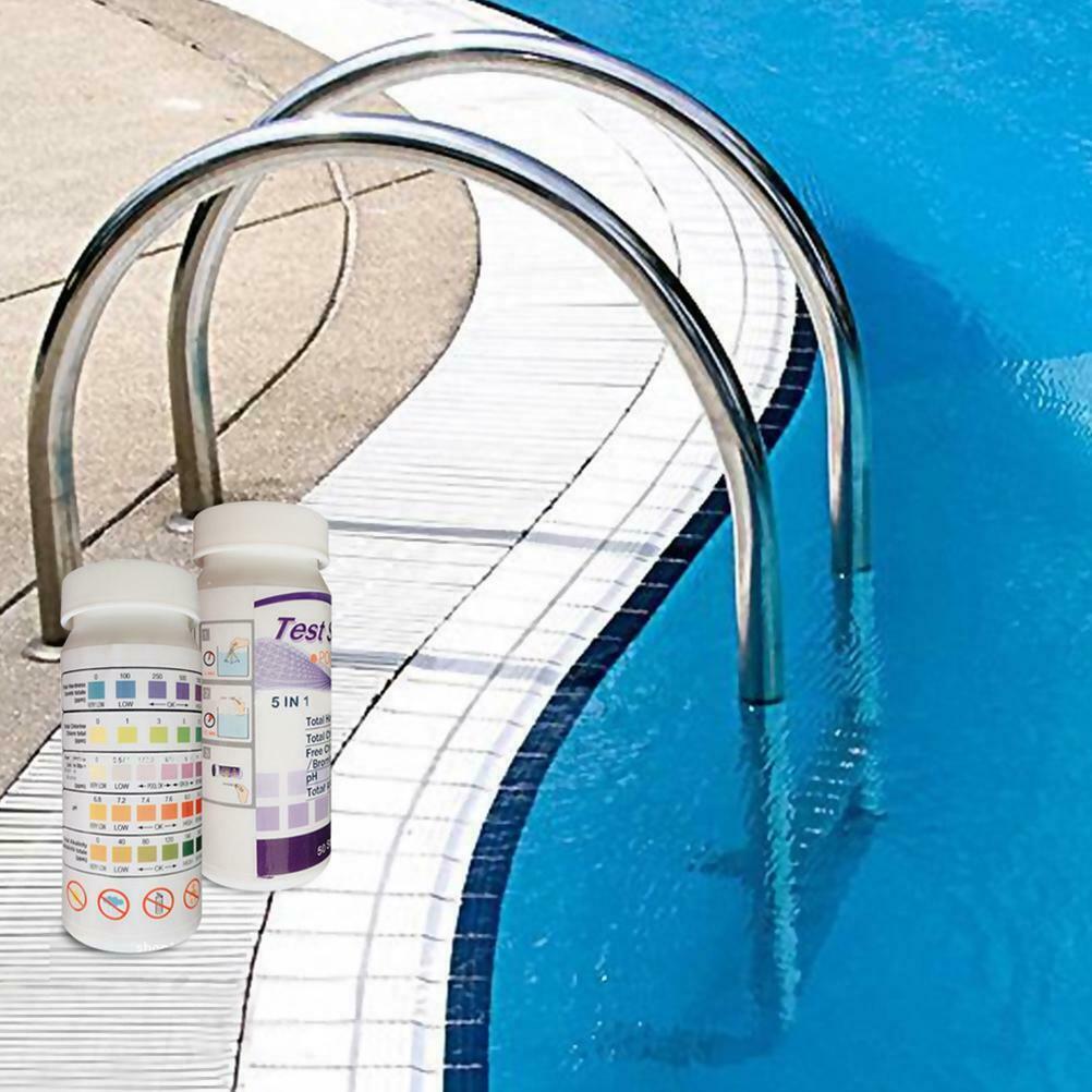 50Pcs Swimming Pool 5 in Water Quality Test Strips Swimming Pool Testing Strip