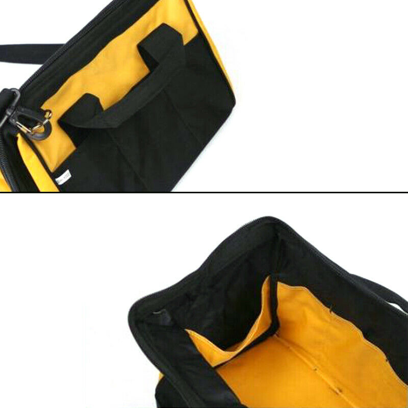 Heavy Duty Tool Bag Hard Base Wide Mouth Ultra-Rigid Base Organizer Storage Bag
