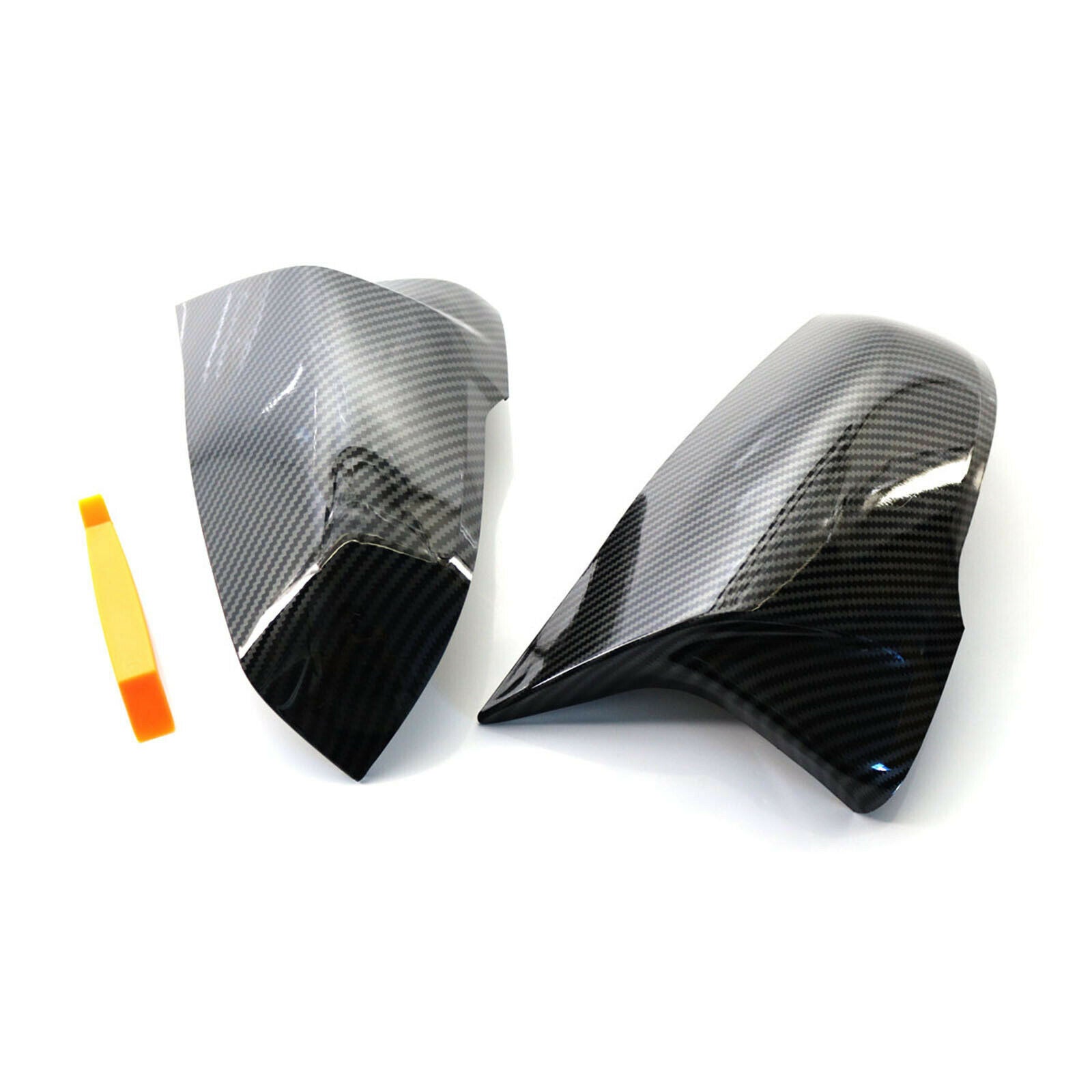 Carbon Pattern Side Mirror Rear View Covers Caps for BMW X1 F48 2016-2019