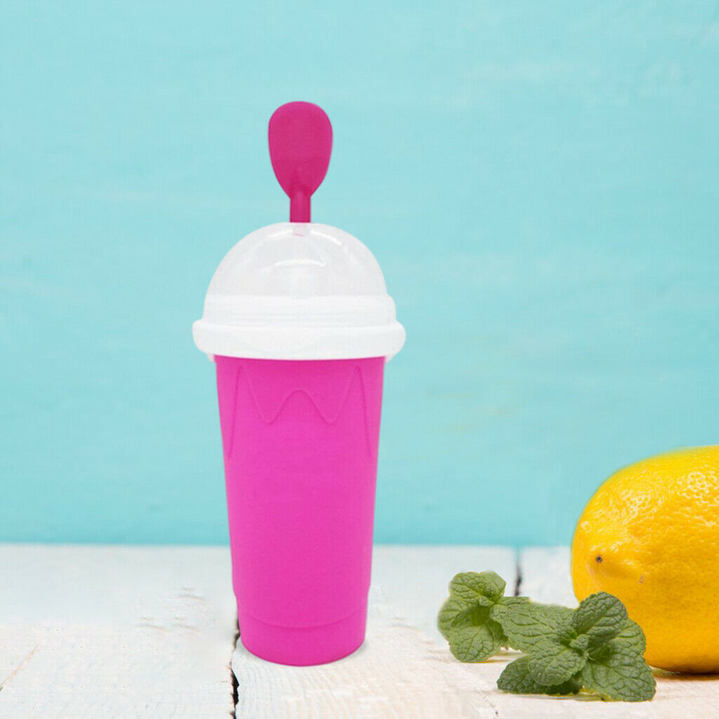 Slushy Maker Cup DIY Silica Squeeze Cup Summer Smoothie Maker Slush Cup Red