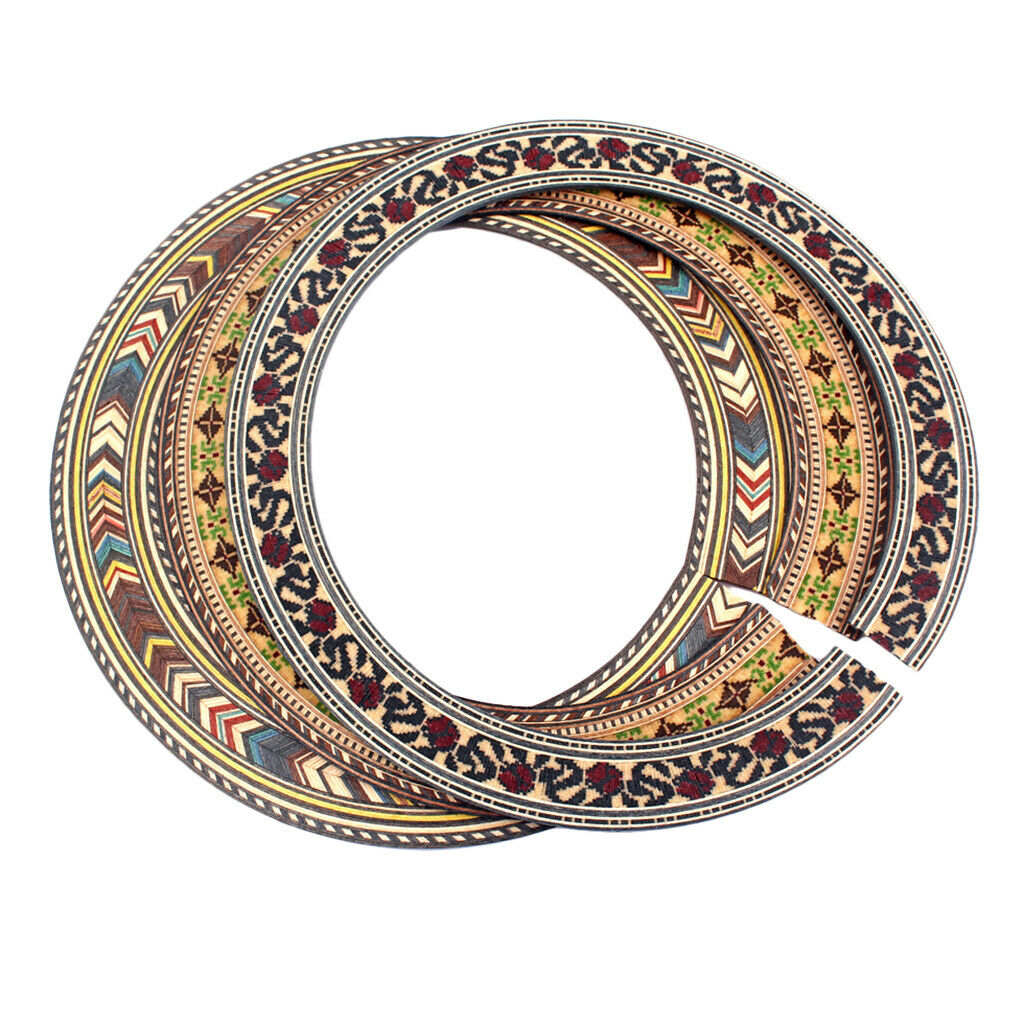 3pcs Rosette Soundhole Inlay for Classical Guitar Parts