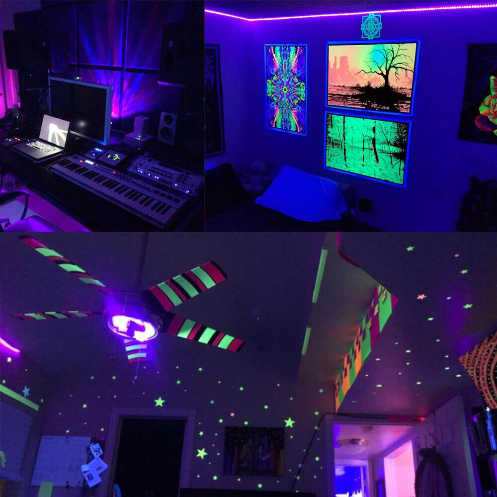 10M US Ultraviolet 100LED Flexible Strip Black Light DIY Waterproof Bar La Hot