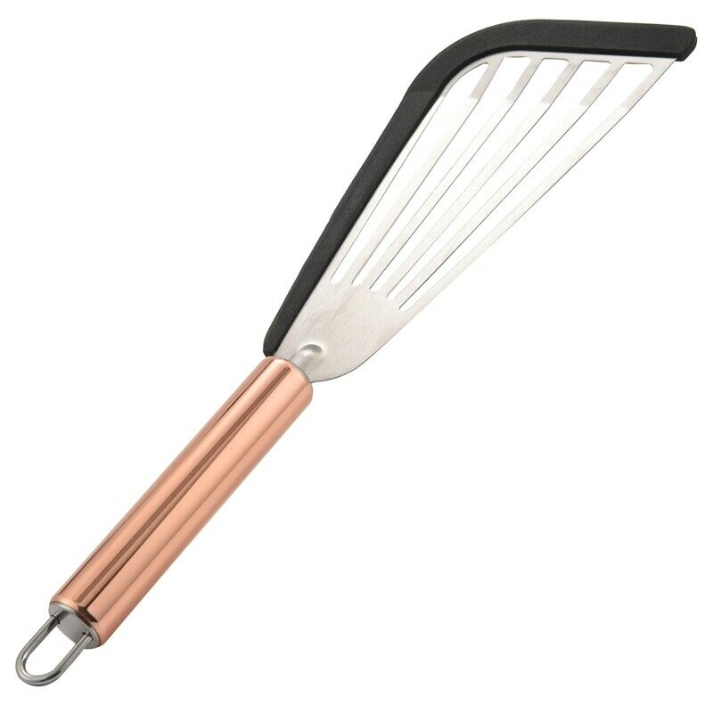 Ultra Flexible Stainless Steel Spatula With Silicone Top Soft Edge Slotted SpaC1