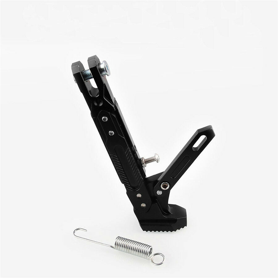 Black Alloy Adjustable Motorcycle Side Tripod Holder Cool Styling Fall Protect