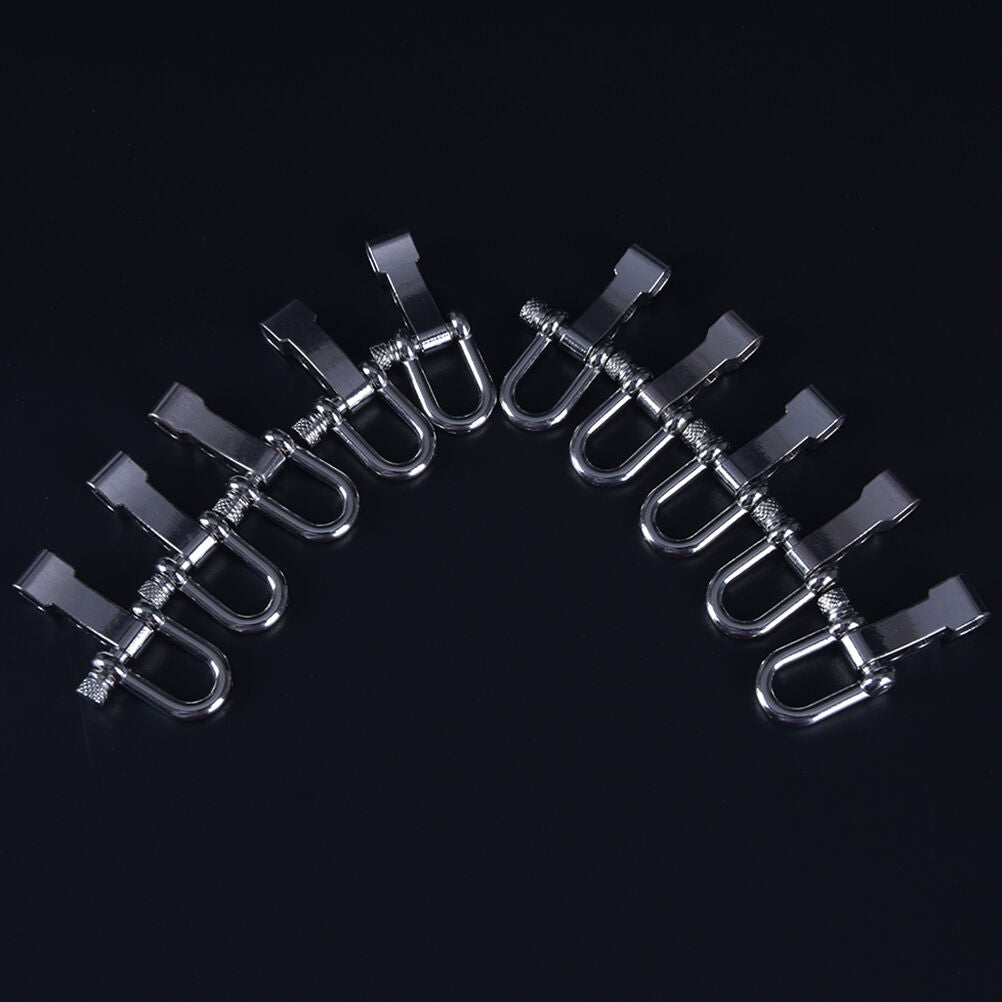 10x Adjustable Stainless Steel U Shaped Shackle Buckle For Paracord Bracelet Tt