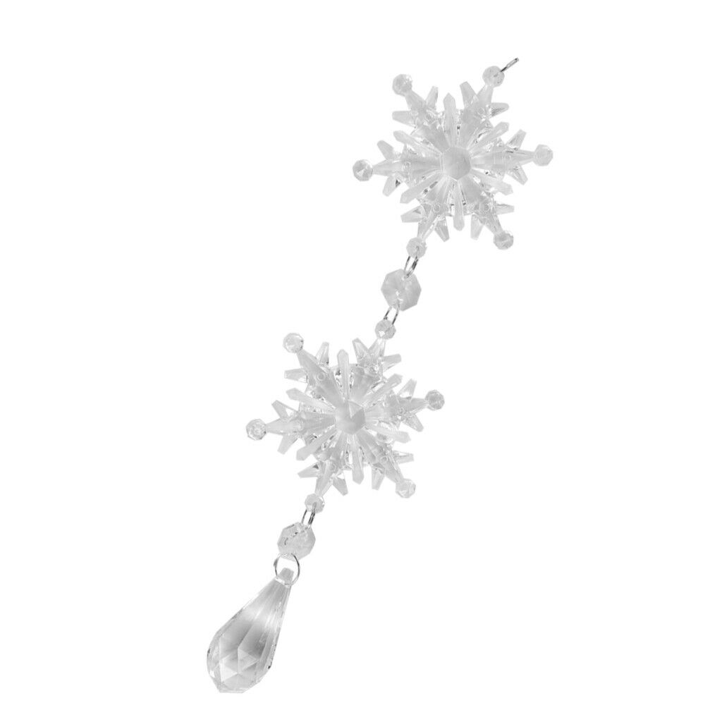 Christmas Acrylic Snowflake Pendant Bead Curtain Crystal Lamp Pendant B