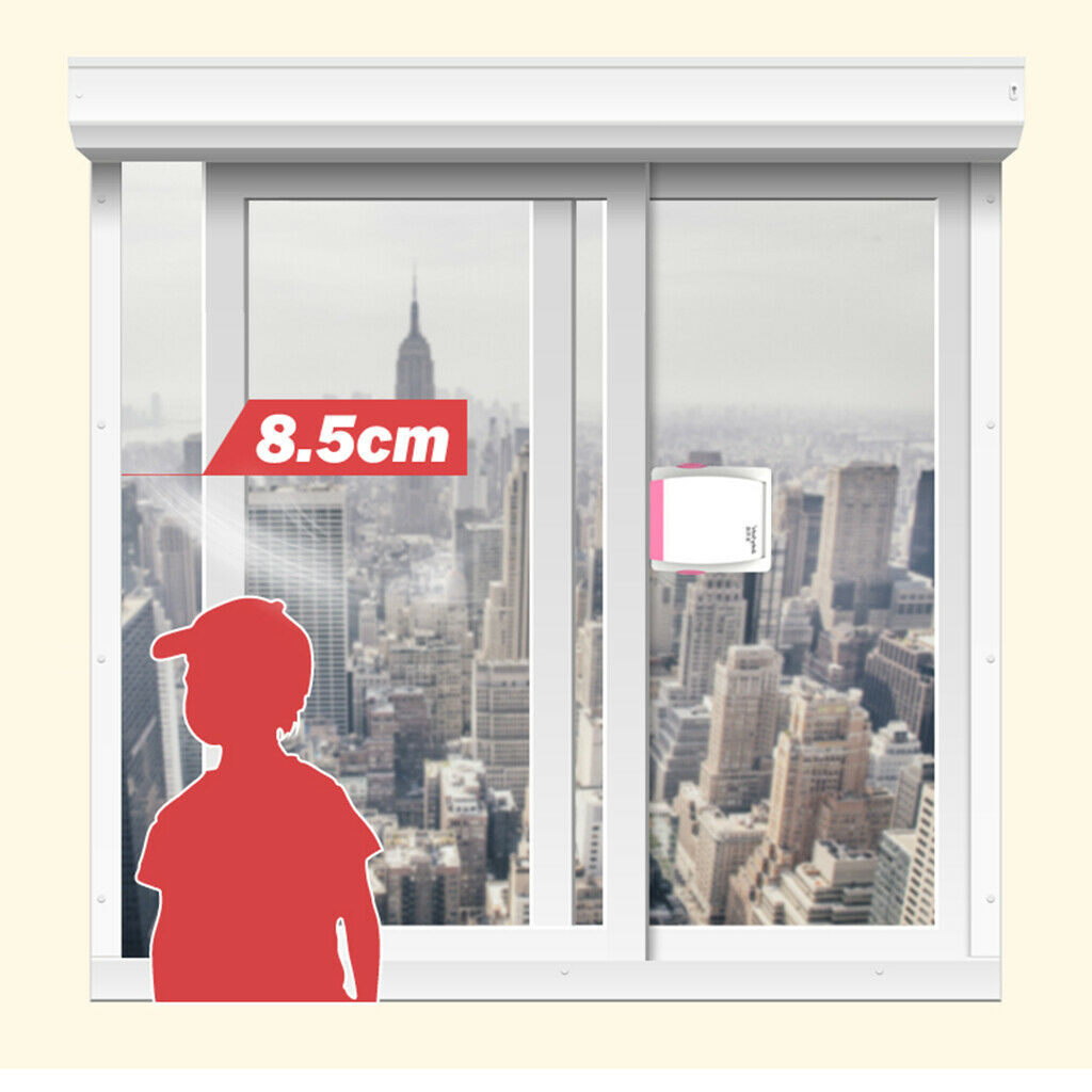 3x Sliding Door Window Locks Strong Adhesive Tape No Screws or Drills Easy Clean