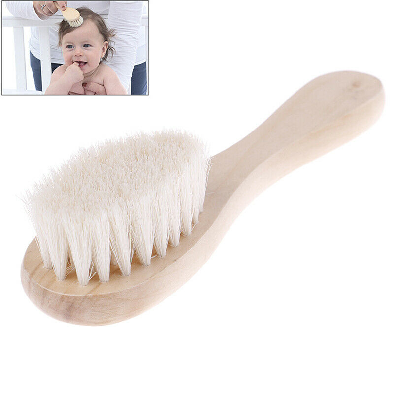 Eco-Friendly Comfortable Baby Goat Hair Brush and Comb Set for-Newborns Toddl Fx