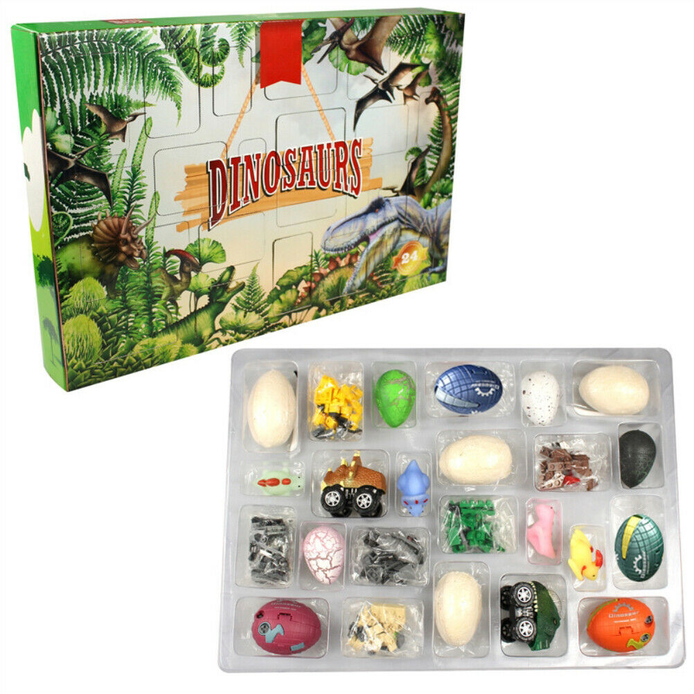 24Pcs 6 in 1 Christmas Advent Countdown Calendar Dinosaur Blind Box DIY Toys