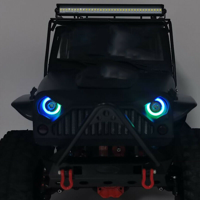 Universal Angel Eye Colorful LED Lights Headlight for 1/10 RC Rock Cler Axial Q8