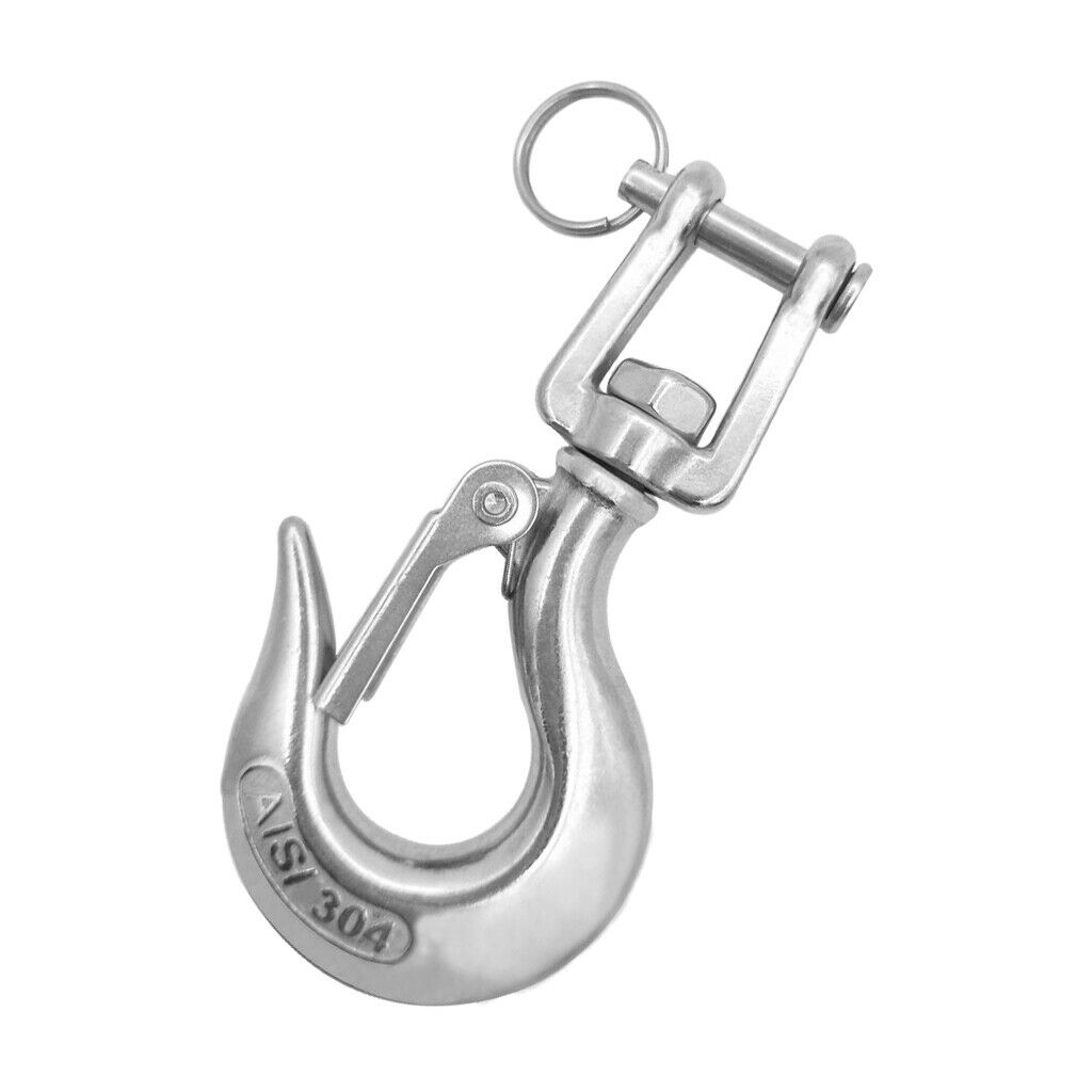 Rustproof Stainless Steel Rotary Spring Snap Hooks Boat Anchor Rigging Clip