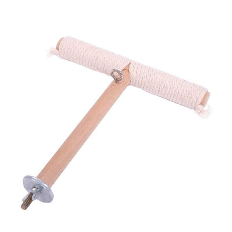 Parrot Wooden Stand Bird Natural Wood Perch Grinding Bar T Shape Easy to Install