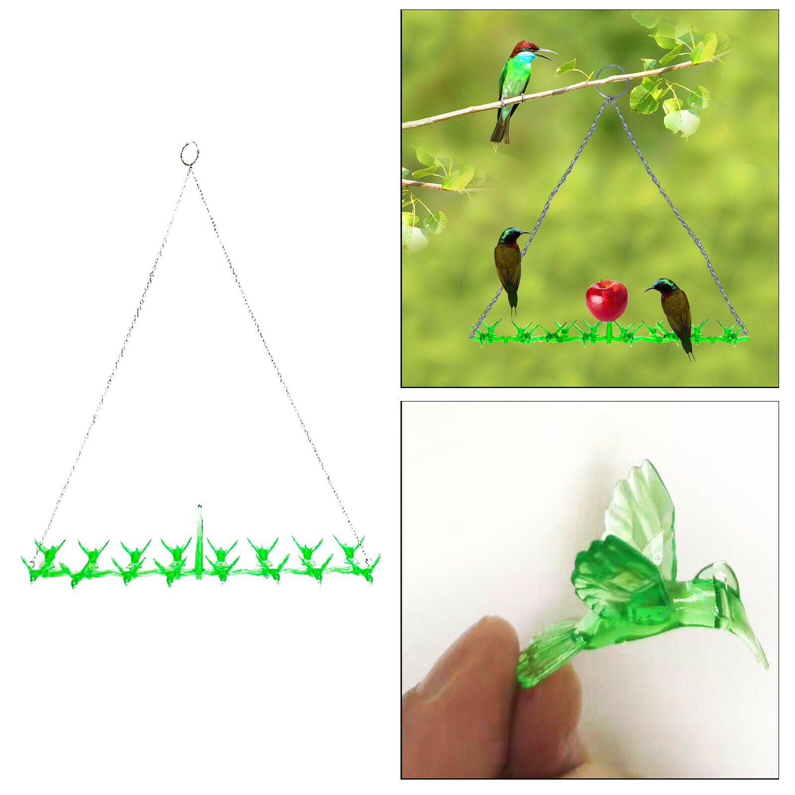 Hanging Wild Bird Feeder Plastic Metal for Garden Yard Patio Decoration