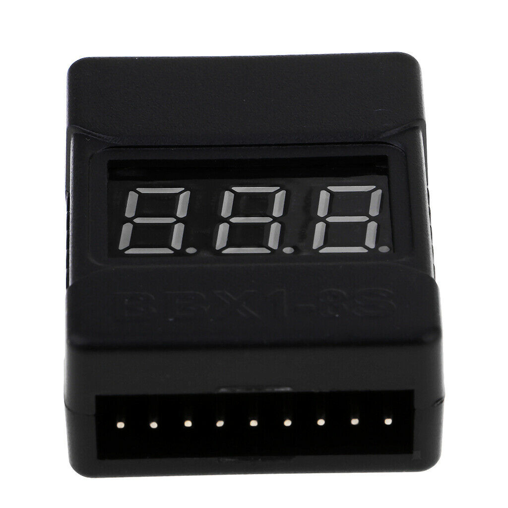 LiPo Battery Checker 1-8S Battery Low Voltage Buzzer Alarm for RC Drone Boat