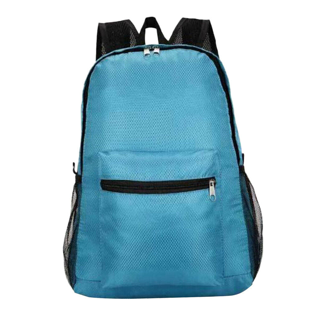 Portable Folding Waterproof Backpack Outdoor Travel Hiking Camping Bag Blue