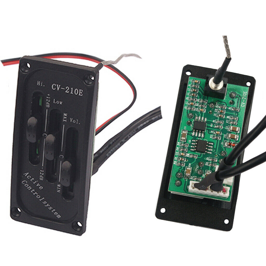 1 Set Electric Violin Fiddle Silent EQ Piezo Pickup Preamp String Instrument