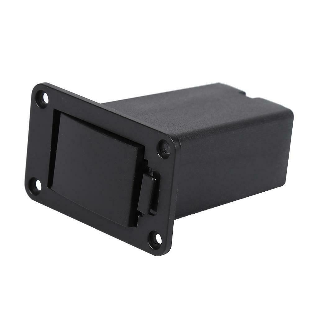 1pc Black Plastic Bass Pickup Active Guitar 9V Battery Box Guitar Accessory @