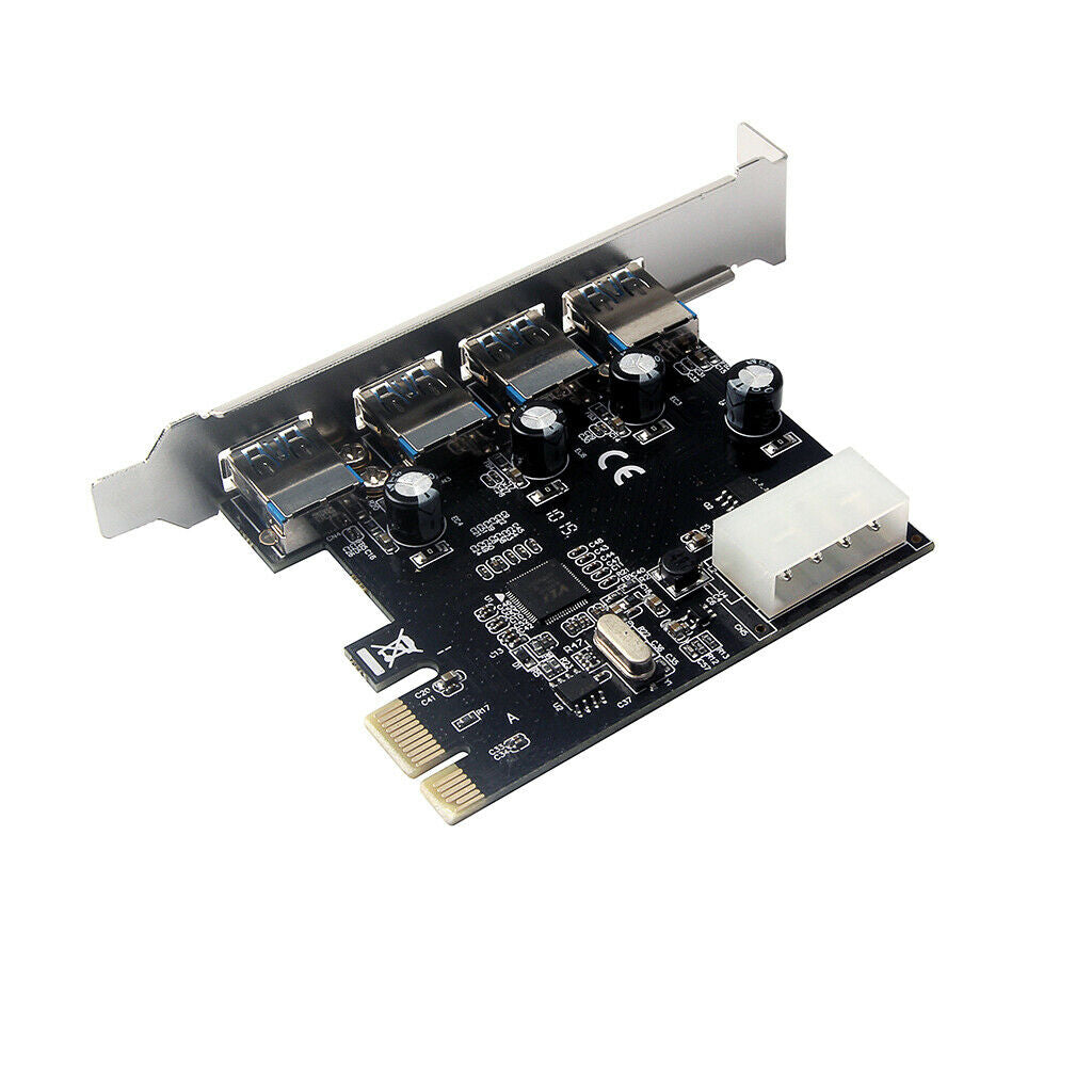 2x 4-Port PCI-E to USB 3.0 PCIe Express Expansion Card Hub Adapter Converter