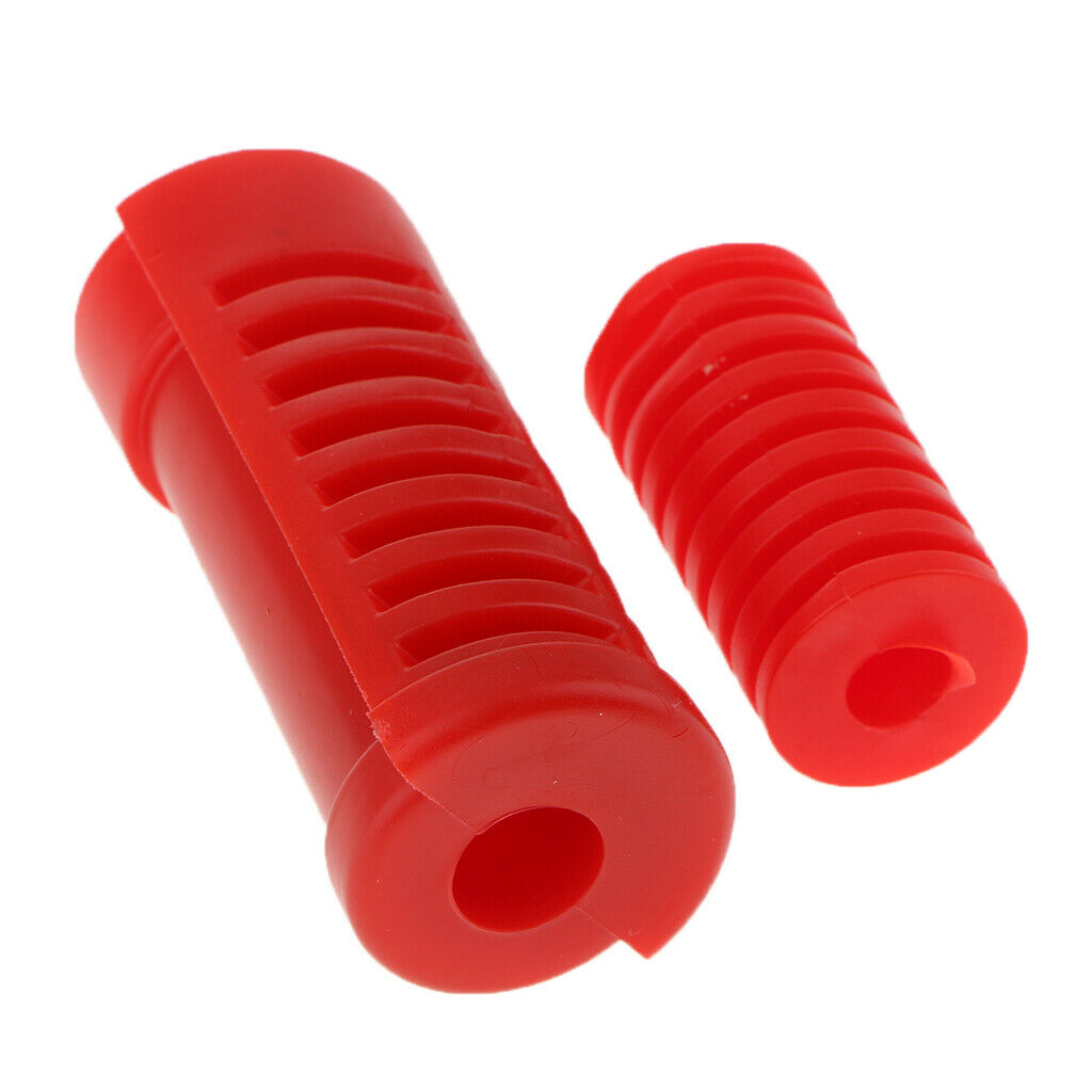 Blue+Red Motor Gear Shift Shifter Protective Sleeves & Front Footrest Pad