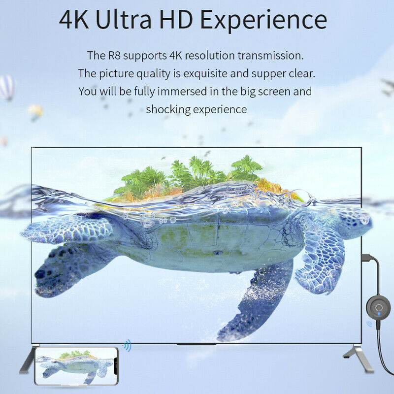 R8 True 4K TV Stick TV Streamer Display HDM WiFi Wireless Dongle Receiver