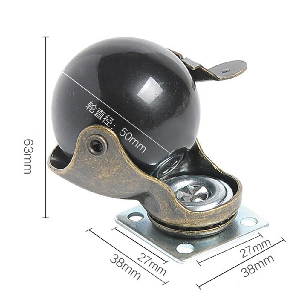 2'' Wheel Ball Caster Brake Home Office Furniture Chair Caster Wheel