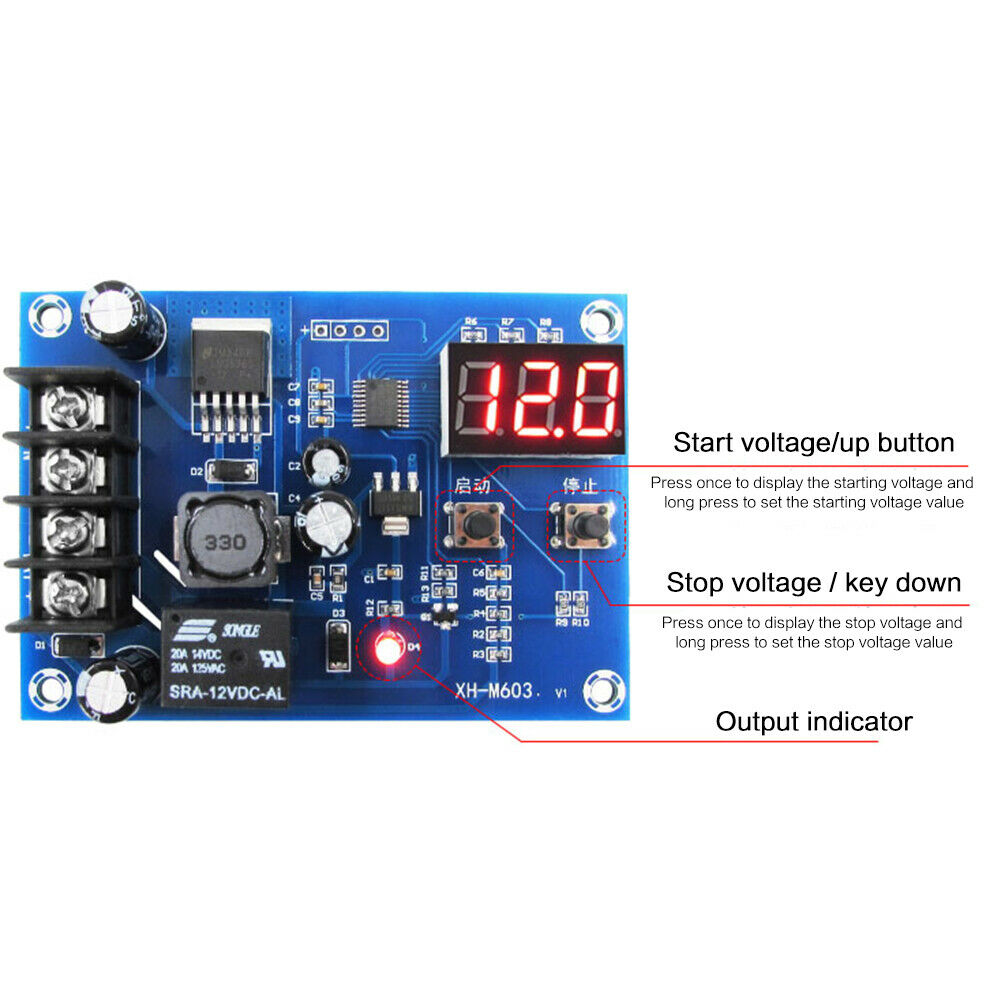 12-24V XH-M603 Charging Control Module Lithium Battery Charger Protection Board